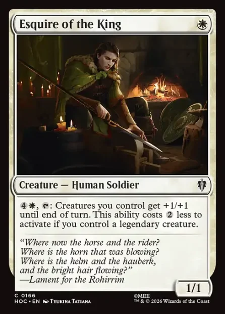 Esquire of the King, The Hobbit Eternal — Magic: The Gathering card