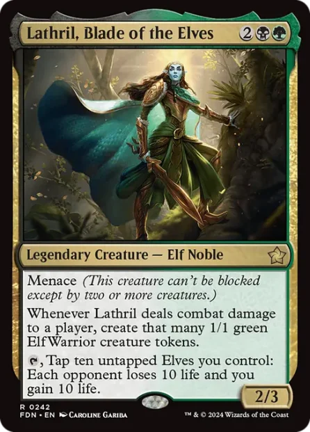 Lathril, Blade of the Elves, Foundations — Magic: The Gathering card