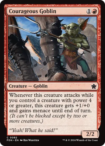 Courageous Goblin, Foundations — Magic: The Gathering card