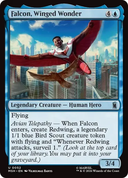 Falcon, Winged Wonder, Marvel Super Heroes — Magic: The Gathering card