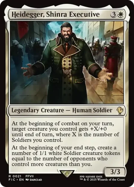 Heidegger, Shinra Executive, Final Fantasy Commander — Magic: The Gathering card