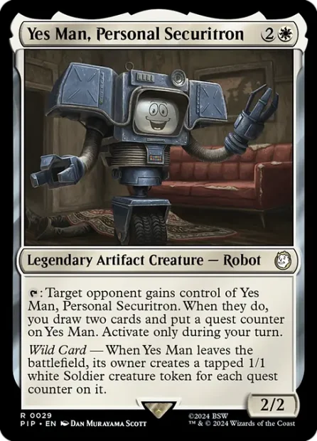 Yes Man, Personal Securitron, Fallout — Magic: The Gathering card
