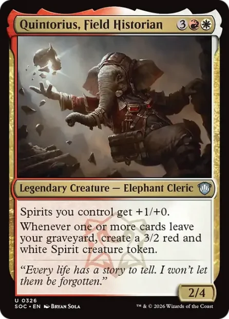 Quintorius, Field Historian, Secrets of Strixhaven Commander — Magic: The Gathering card