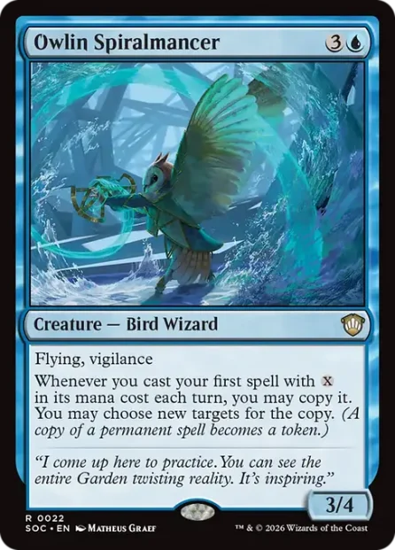 Owlin Spiralmancer, Secrets of Strixhaven Commander — Magic: The Gathering card