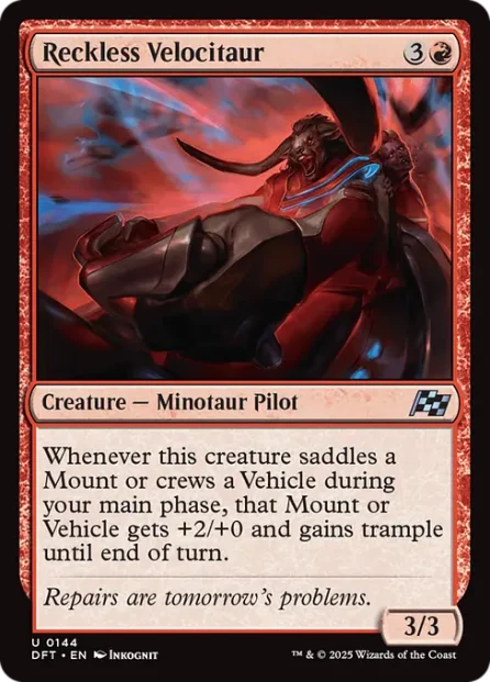 Reckless Velocitaur, Aetherdrift — Magic: The Gathering card