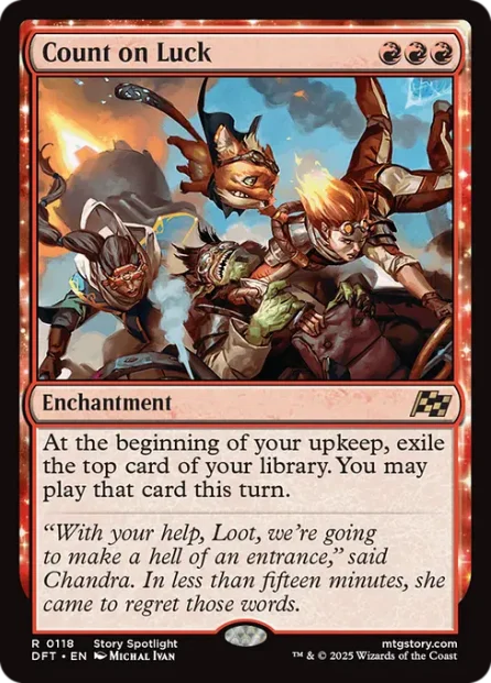 Count on Luck, Aetherdrift — Magic: The Gathering card