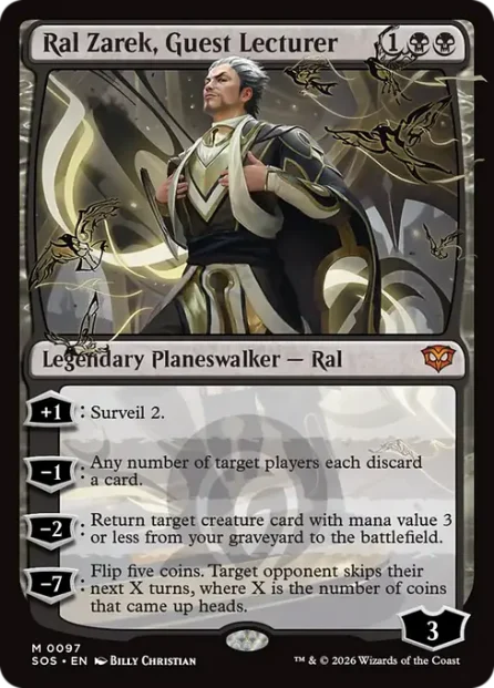 Ral Zarek, Guest Lecturer, Secrets of Strixhaven — Magic: The Gathering card