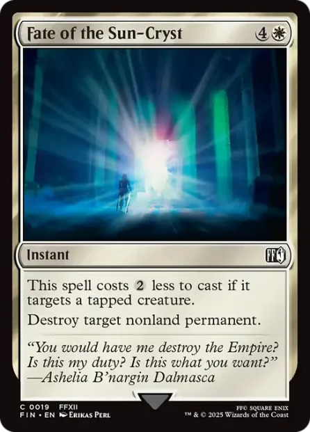 Fate of the Sun-Cryst, Final Fantasy — Magic: The Gathering card