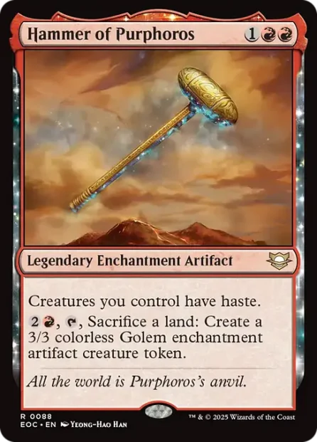 Hammer of Purphoros, Edge of Eternities Commander — Magic: The Gathering card