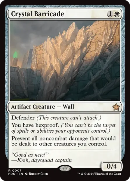 Crystal Barricade, Foundations — Magic: The Gathering card