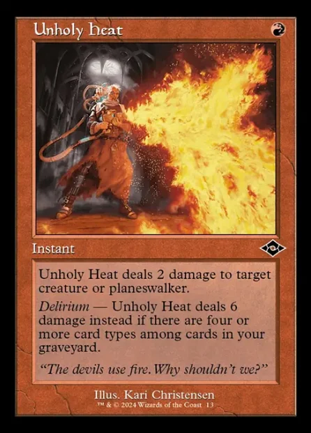 Unholy Heat, Modern Horizons 2 Timeshifts — Magic: The Gathering card