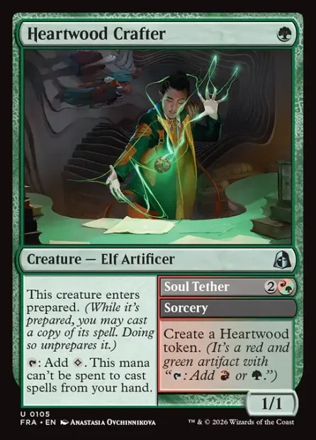 Heartwood Crafter // Soul Tether, Reality Fracture — Magic: The Gathering card