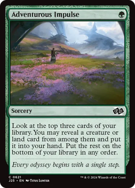 Adventurous Impulse, Foundations Jumpstart — Magic: The Gathering card