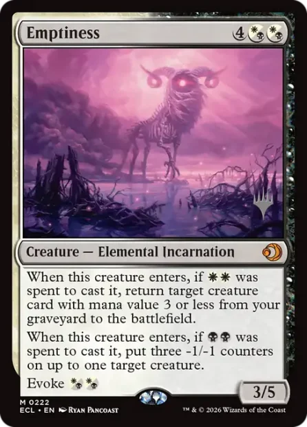 Emptiness, Lorwyn Eclipsed Promos — Magic: The Gathering card