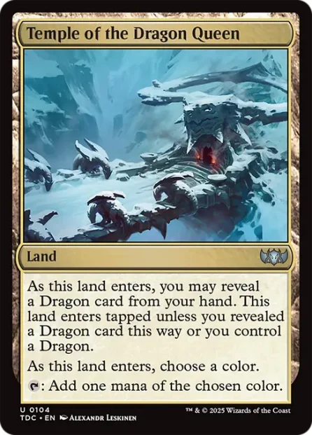 Temple of the Dragon Queen, Tarkir: Dragonstorm Commander — Magic: The Gathering card