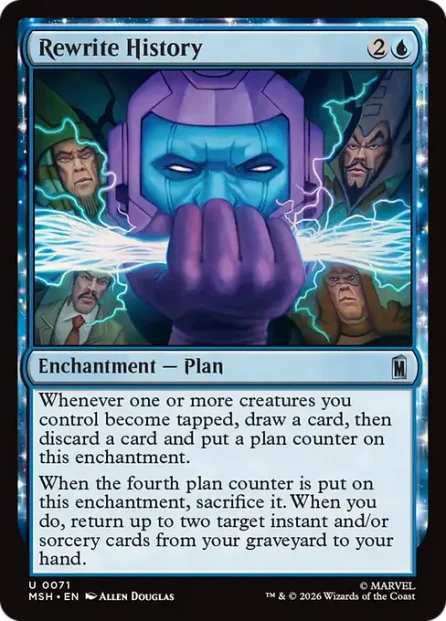 Rewrite History, Marvel Super Heroes — Magic: The Gathering card