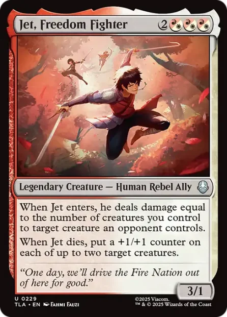 Jet, Freedom Fighter, Avatar: The Last Airbender — Magic: The Gathering card