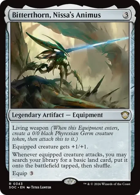 Bitterthorn, Nissa's Animus, Secrets of Strixhaven Commander — Magic: The Gathering card