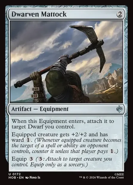 Dwarven Mattock, The Hobbit — Magic: The Gathering card