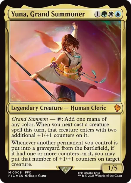 Yuna, Grand Summoner, Final Fantasy Commander — Magic: The Gathering card