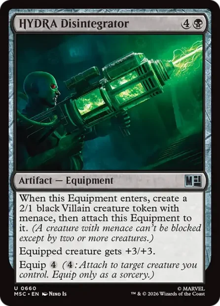 HYDRA Disintegrator, Marvel Super Heroes Commander — Magic: The Gathering card