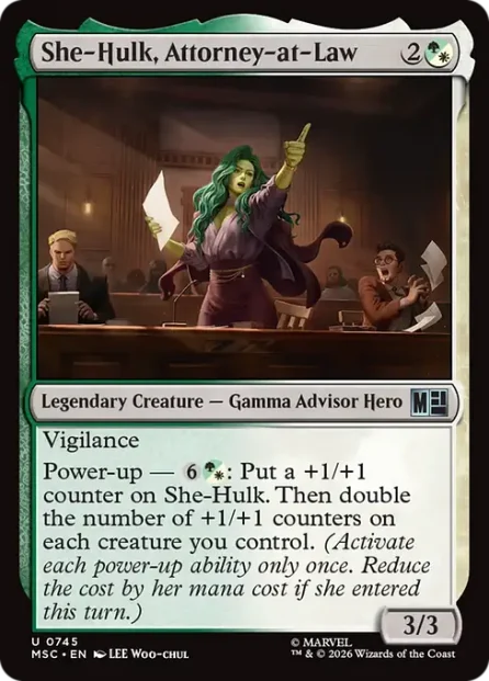 She-Hulk, Attorney-at-Law, Marvel Super Heroes Commander — Magic: The Gathering card