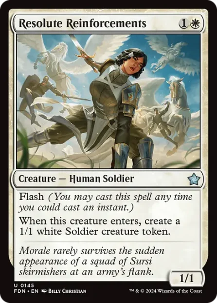 Resolute Reinforcements, Foundations — Magic: The Gathering card