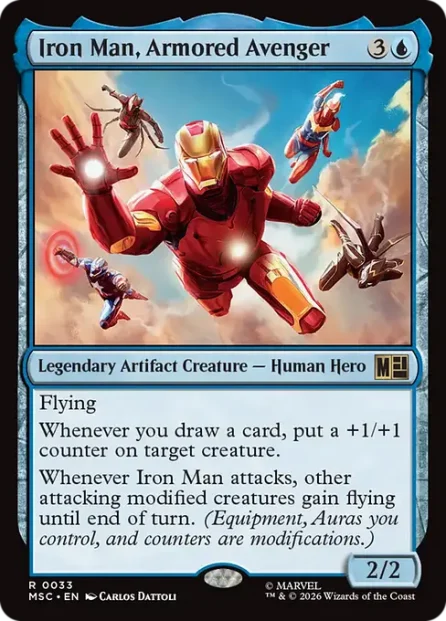 Iron Man, Armored Avenger, Marvel Super Heroes Commander — Magic: The Gathering card
