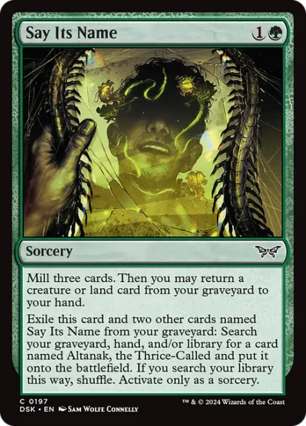 Say Its Name, Duskmourn: House of Horror — Magic: The Gathering card