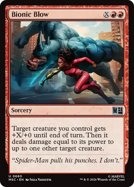 Bionic Blow, Marvel Super Heroes Commander — Magic: The Gathering card