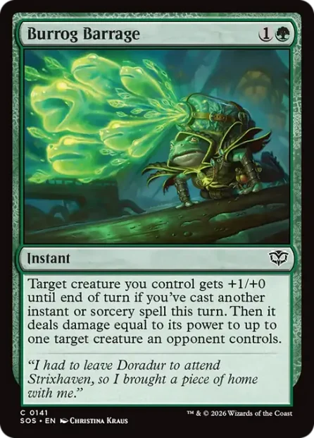 Burrog Barrage, Secrets of Strixhaven — Magic: The Gathering card