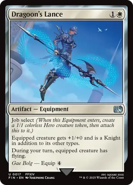 Dragoon's Lance, Final Fantasy — Magic: The Gathering card