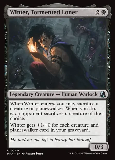 Winter, Tormented Loner, Reality Fracture — Magic: The Gathering card