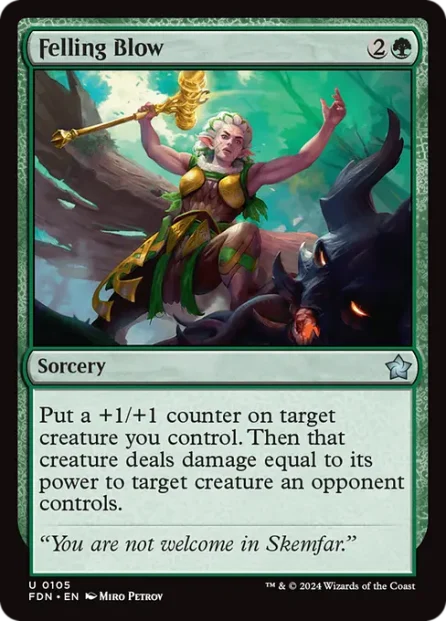 Felling Blow, Foundations — Magic: The Gathering card