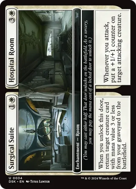 Surgical Suite // Hospital Room, Duskmourn: House of Horror — Magic: The Gathering card