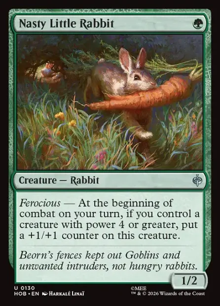 Nasty Little Rabbit, The Hobbit — Magic: The Gathering card