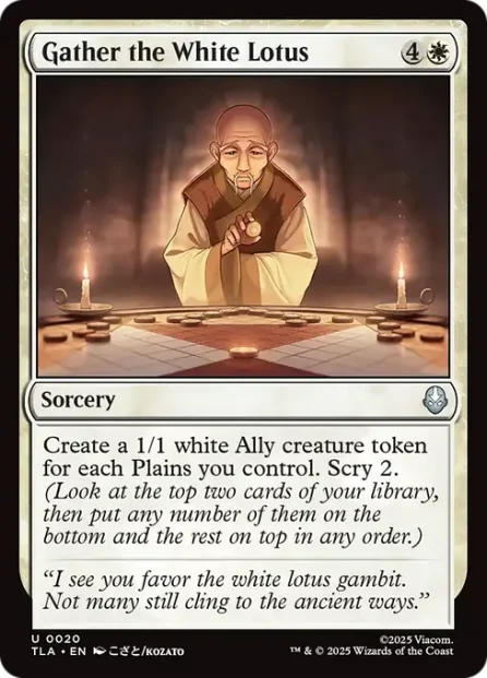 Gather the White Lotus, Avatar: The Last Airbender, foil — Magic: The Gathering card