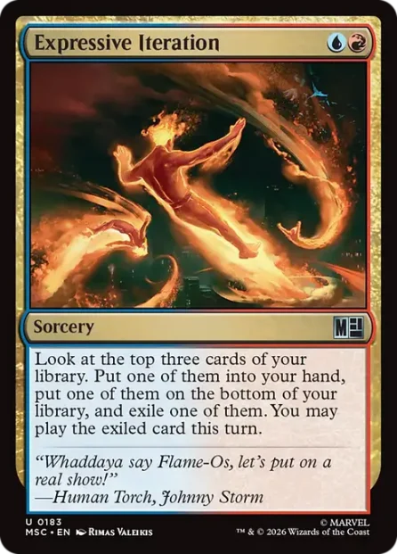 Expressive Iteration, Marvel Super Heroes Commander — Magic: The Gathering card