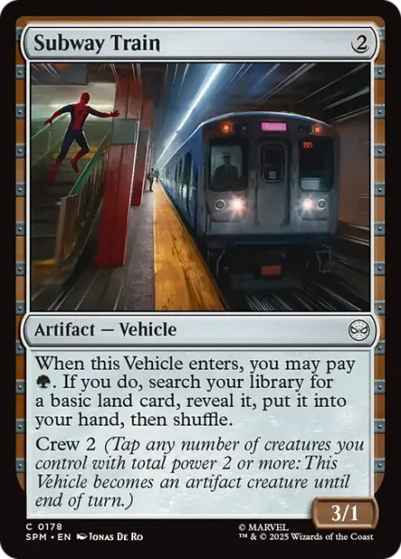Subway Train, Marvel's Spider-Man — Magic: The Gathering card