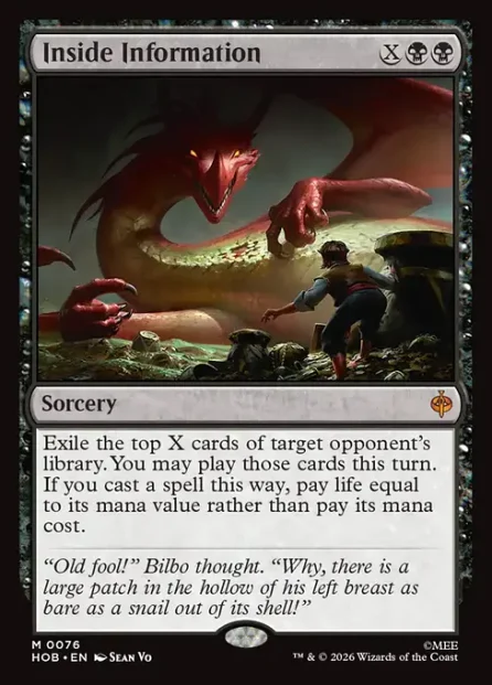 Inside Information, The Hobbit — Magic: The Gathering card