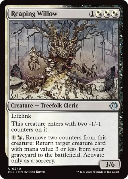 Reaping Willow, Lorwyn Eclipsed — Magic: The Gathering card