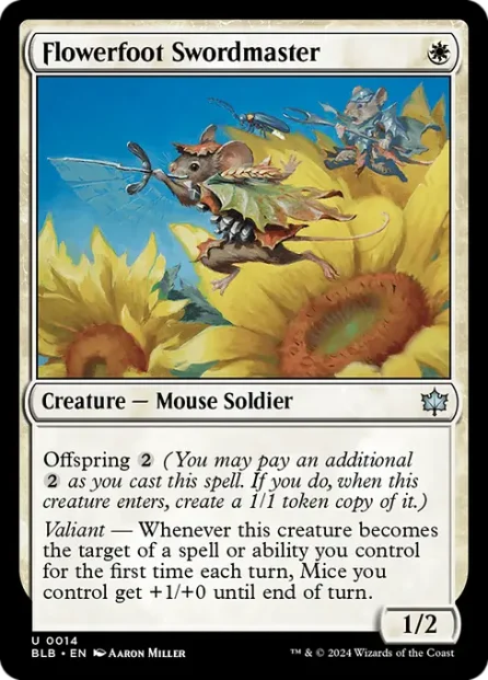 Flowerfoot Swordmaster, Bloomburrow — Magic: The Gathering card