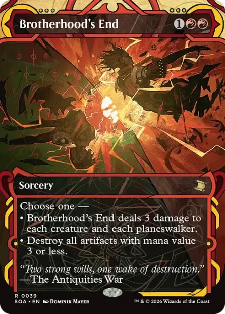 Brotherhood's End, Secrets of Strixhaven Mystical Archive — Magic: The Gathering card