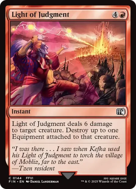 Light of Judgment, Final Fantasy — Magic: The Gathering card