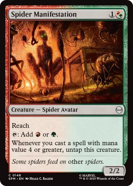 Spider Manifestation, Marvel's Spider-Man — Magic: The Gathering card