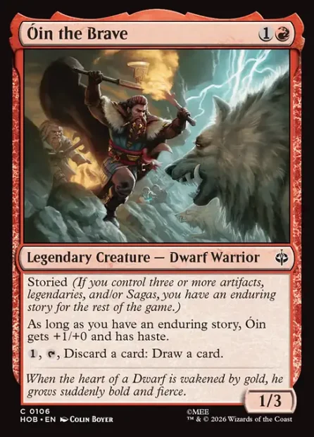 Óin the Brave, The Hobbit — Magic: The Gathering card
