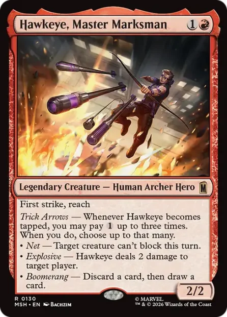 Hawkeye, Master Marksman, Marvel Super Heroes — Magic: The Gathering card