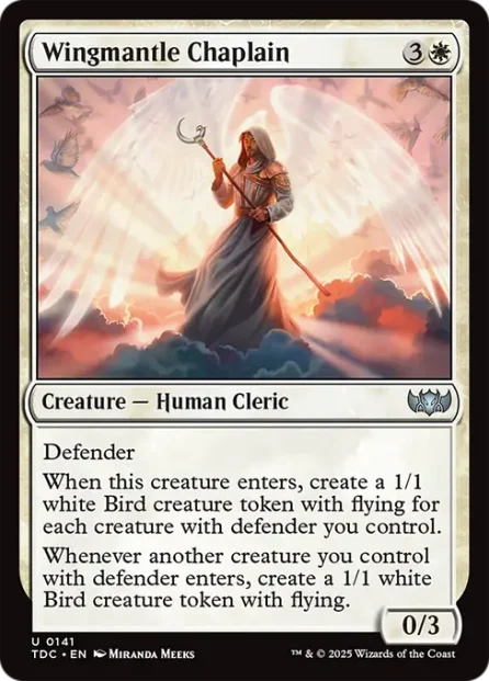 Wingmantle Chaplain, Tarkir: Dragonstorm Commander — Magic: The Gathering card