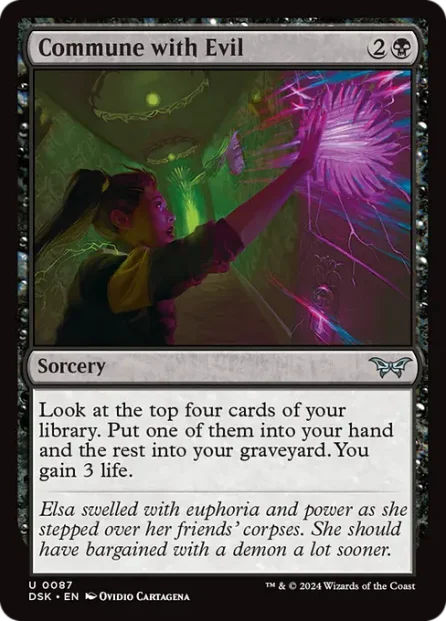 Commune with Evil, Duskmourn: House of Horror — Magic: The Gathering card