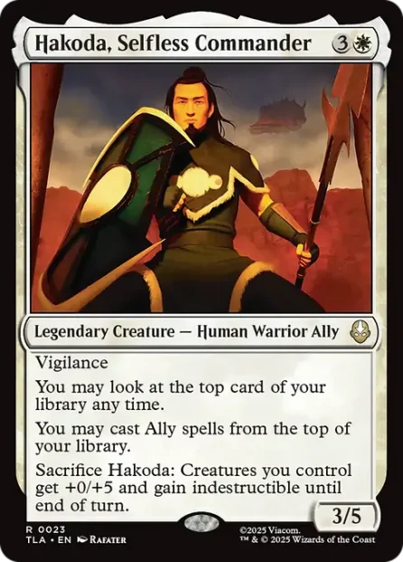 Hakoda, Selfless Commander, Avatar: The Last Airbender — Magic: The Gathering card